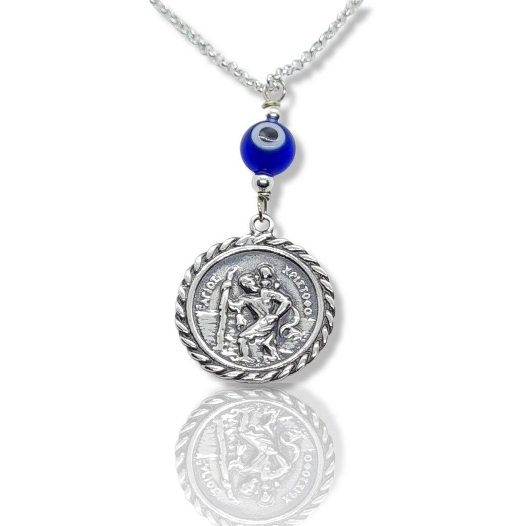 Silver 925° car charm with Saint Christopher (code M2332)